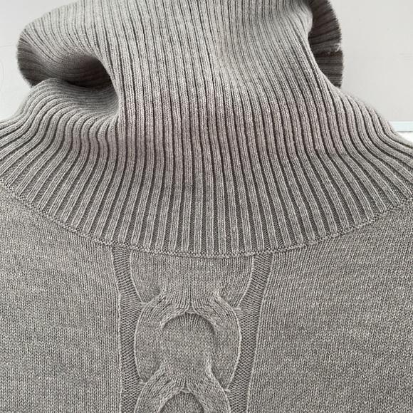 French connection gray sweater dress turtleneck - Picture 6 of 7